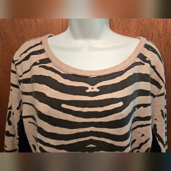 Carmakoma Black & Tan Zebra Print Sweatshirt Dress SzXL - Picture 4 of 9